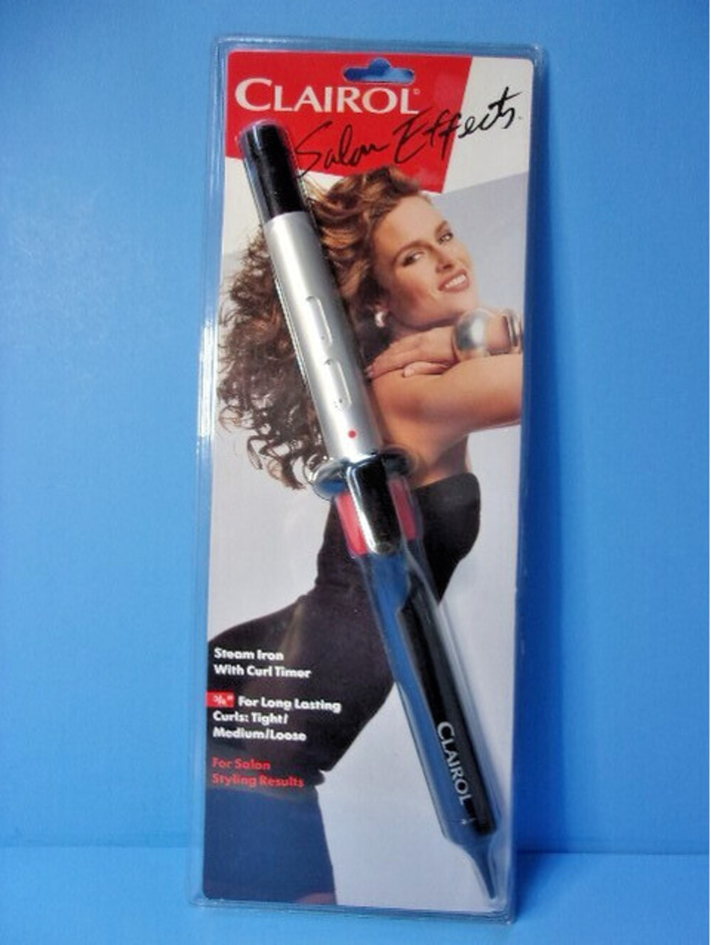 Vintage 1992 Clairol Salon Effects Curling Iron 3/4" Steam Styling w/ Timer NOS